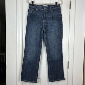 Chico's Platinum Dark Wash Denim Straight Boot Quartz Jean